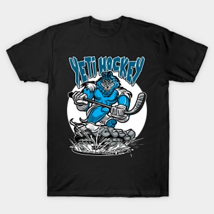 Yeti Hockey Player Mascot T-Shirt